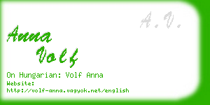 anna volf business card